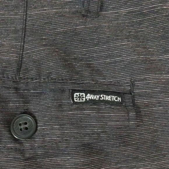 OP FLEX 4-Way Stretch Hybrid Shorts/Swim Trunks, Flat Front, Gray, Men's, 38W - Picture 3 of 4